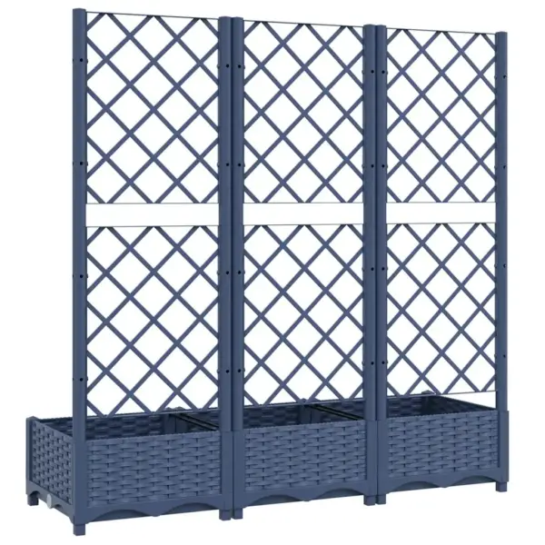 Võrega taimekast ronitaimedele, sinakashall PP, 120 x 40 x 121,5 cm – 6