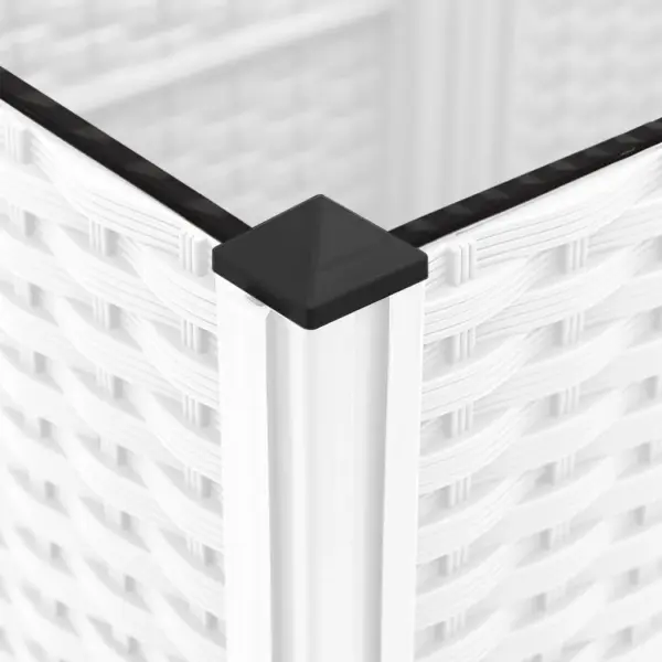 Valge polüpropüleenist võrega taimekast, 120 x 40 x 136 cm - 7