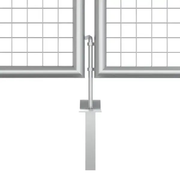 Võrgust aiavärav tsingitud terasest, hõbedane, ukseava 400 x 125 cm – 4