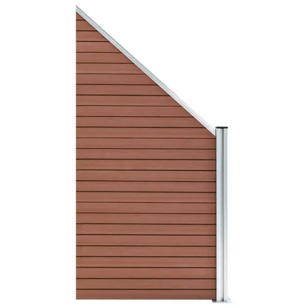 Pruun WPC privaatsusaia komplekt, 10 ruutu + 1 kaldpaneel, 1830 x 186 cm – 11