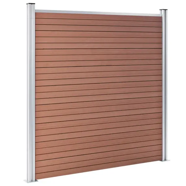 Pruun WPC privaatsusaia komplekt, 10 ruutu + 1 kaldpaneel, 1830 x 186 cm – 4