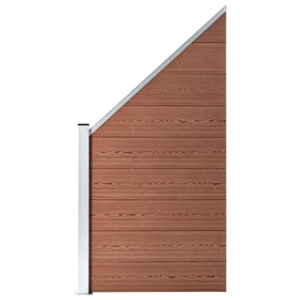 Pruun WPC privaatsusaia komplekt, 10 ruutu + 1 kaldpaneel, 1830 x 186 cm – 10