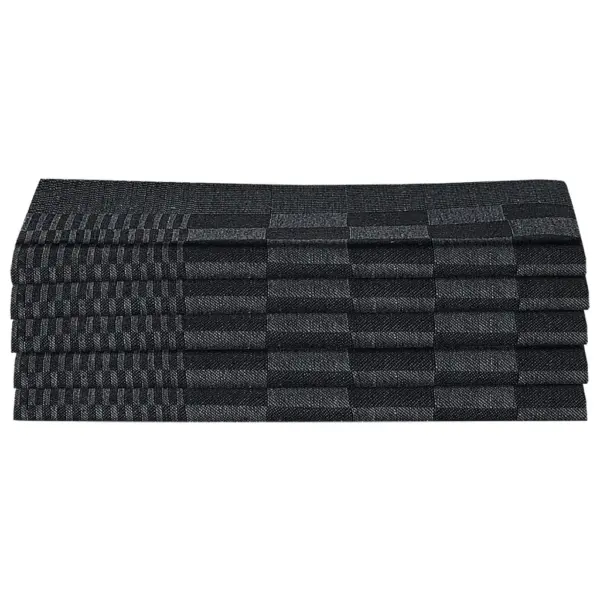 10-osaline köögi- ja külalisterätikute komplekt, must ja hall, 100% puuvill – 5