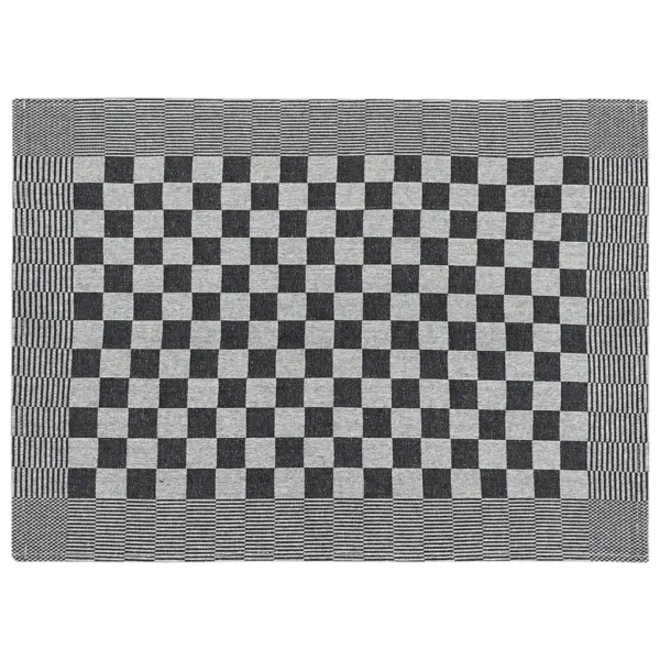 10-osaline köögi- ja külalisterätikute komplekt, must ja valge, 100% puuvill – 9