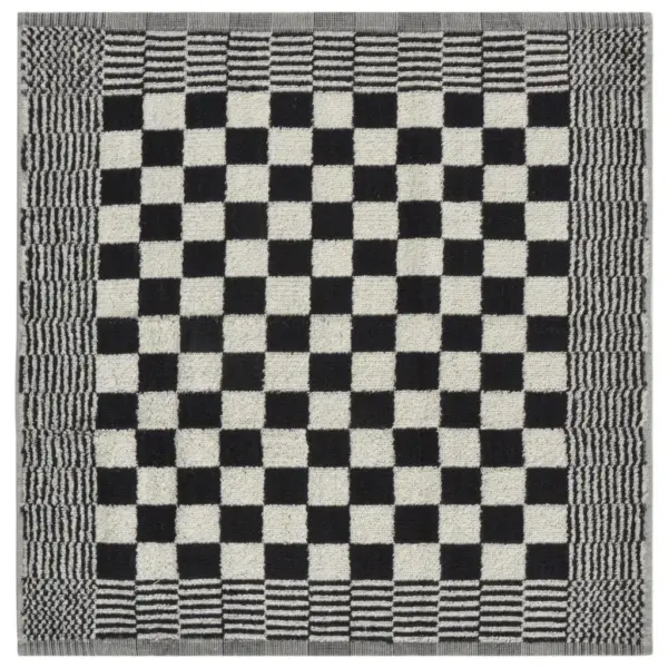 10-osaline köögi- ja külalisterätikute komplekt, must ja valge, 100% puuvill – 10