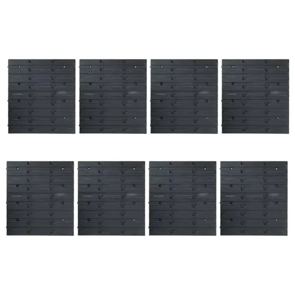 128-osaline hoiukastide komplekt seinapaneelidega, sinine ja must, plast – 4