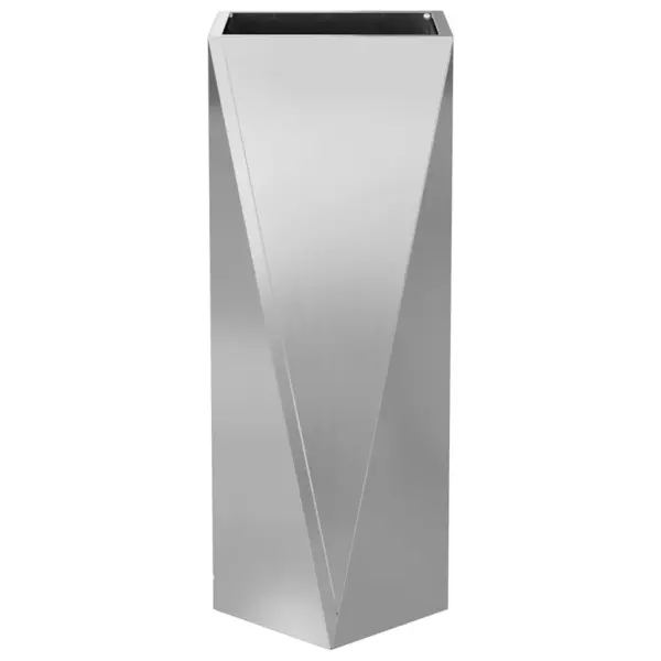 Kõrged hõbedased taimekastid, 2 tk, tsingitud teras, 30 x 30 x 75 cm – 6