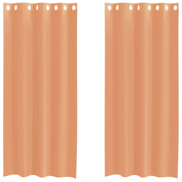 Voile kardinad rõngastega, 2 tk, terrakota, 140 x 245 cm – 2