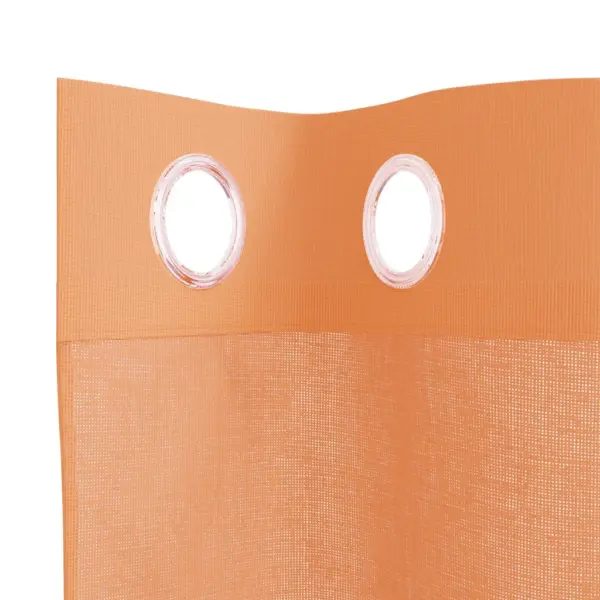 Voile kardinad rõngastega, 2 tk, terrakota, 140 x 245 cm – 5