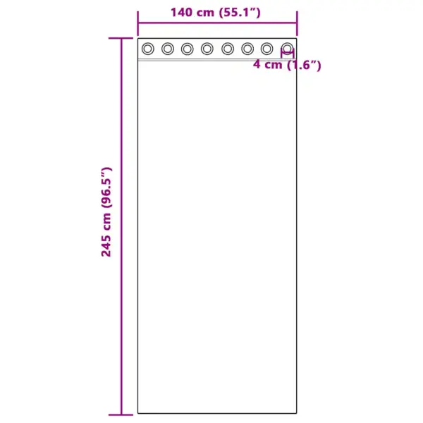 Voile kardinad rõngastega, 2 tk, terrakota, 140 x 245 cm – 8