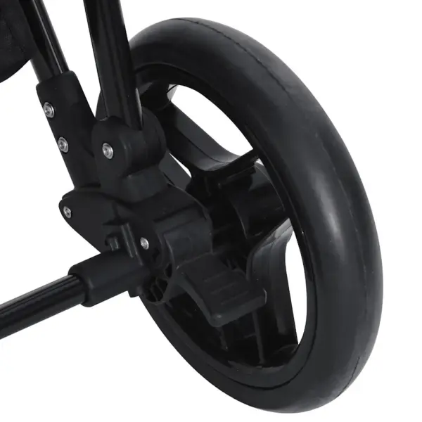 2‑ühes laste jalutuskäru ja vanker, antratsiithall-must, terasraamiga, 59 x 100 x 103 cm – 8