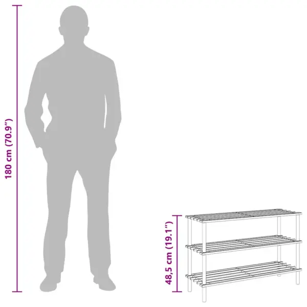 3-korruseline kingariiul tugevast nulupuidust, beež, 74 x 26 x 48,5 cm – 8