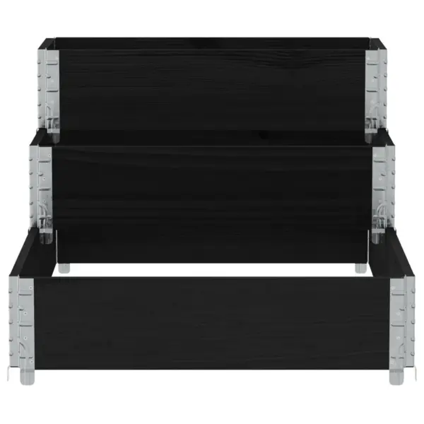 3-korruseline taimekast, must männipuit, 120 x 80 x 60,5 cm – 4