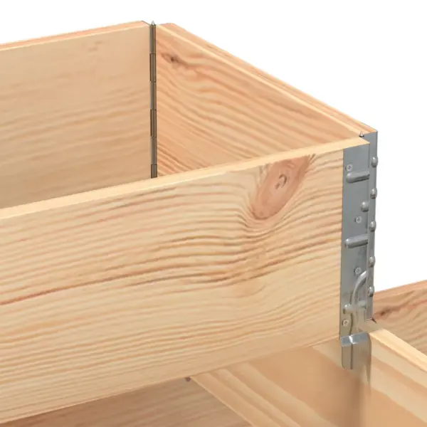 3-korruseline taimelava, 120 x 80 cm, töötlemata männipuit, kokkupandav ja virnastatav – 7