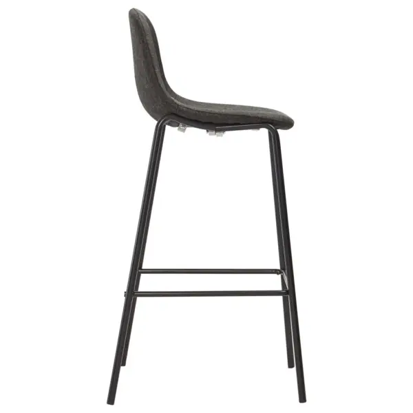 3-osaline baarikomplekt musta MDF-baarilauaga ja tumehallide kangast baaritoolidega, laud 60 x 107,5 cm – 8