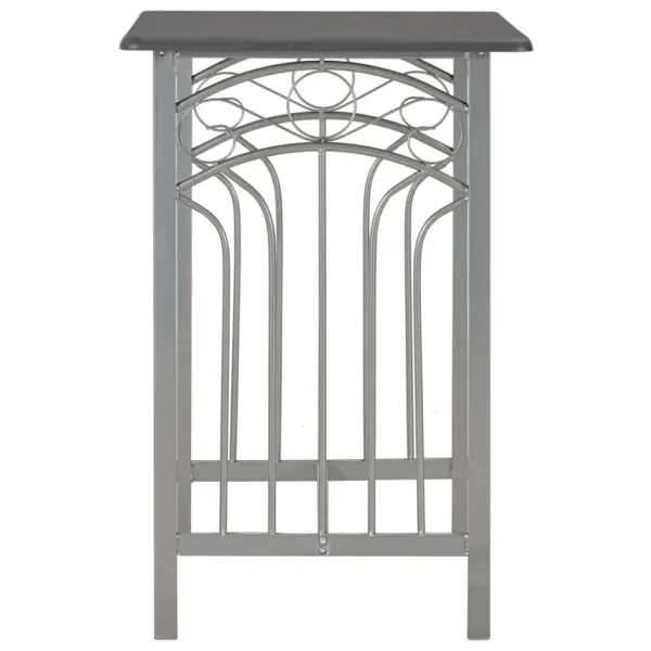 3-osaline baarikomplekt lauaga ja 2 baaripukiga, puit ja teras, antratsiithall – 4