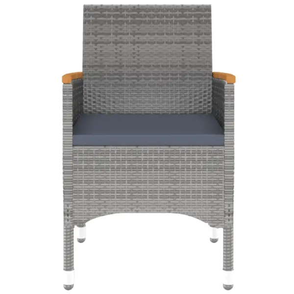 3-osaline hall aiamööbli komplekt, polürotang, akaatsiapuiduga, laud 60 x 75 cm – 6