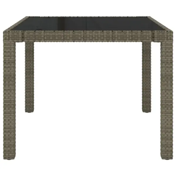 3-osaline polürotangist aiamööbli komplekt patjadega, hall, laud 90 x 90 cm – 9