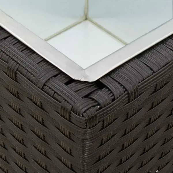 3-osaline must metallist õuetaimekastide komplekt rattanilookiga, 30 x 30 x 80 cm – 8