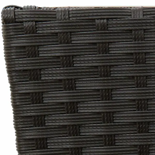 3-osaline must metallist õuetaimekastide komplekt rattanilookiga, 30 x 30 x 80 cm – 9