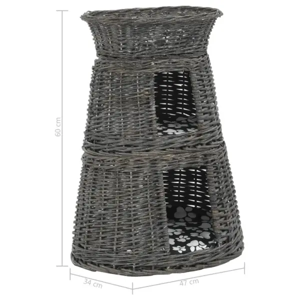 3-osaline pajust kassimaja patjadega, hall, 47 x 34 x 60 cm – 11