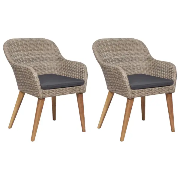 3-osaline aiamööbli komplekt akaatsiapuidust lauaga, pruun – 5