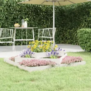 3-tasandiline taimekast, valge männipuidust, 112 x 112 x 27 cm