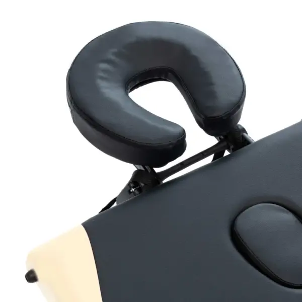 3 tsooniga kokkupandav massaažilaud alumiiniumraamiga, must ja beež, 191 x 70 cm – 6