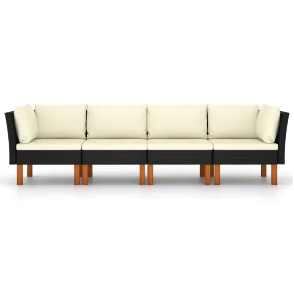 4-kohaline must polürotangist aiadiivan patjadega, eukalüptipuidust jalgadega – 3