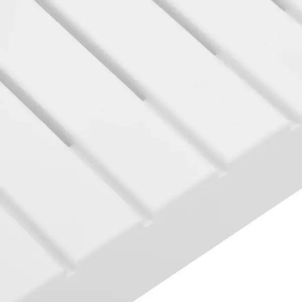 4-osaline aiamööbli komplekt patjadega, valge plast, lauad 65 x 65 x 33 cm, pingid 130 x 65 x 70 cm, antratsiitpadjad – 5