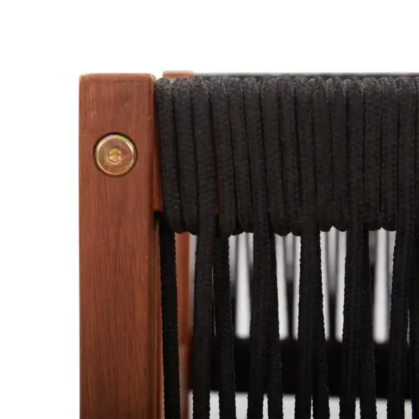 4-osaline akaatsiapuidust aiamööbli komplekt köiest seljatoega, kreemikasvalgete patjadega – 12