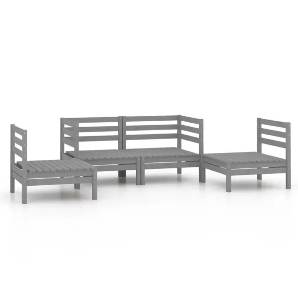 4-osaline aiadiivanikomplekt, hall männipuidust, modulaarne - 2