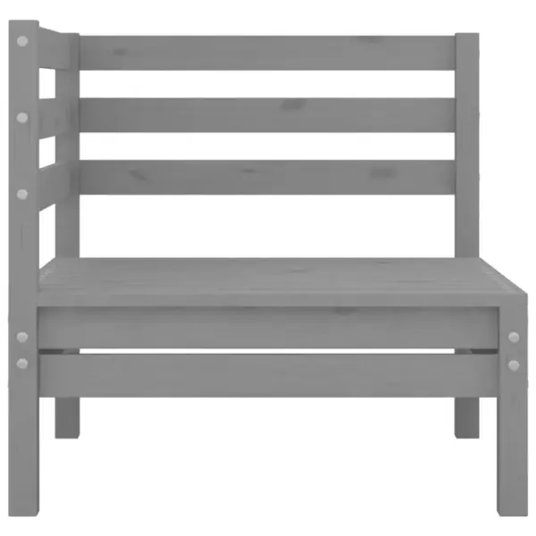4-osaline aiadiivanikomplekt, hall männipuidust, modulaarne - 5