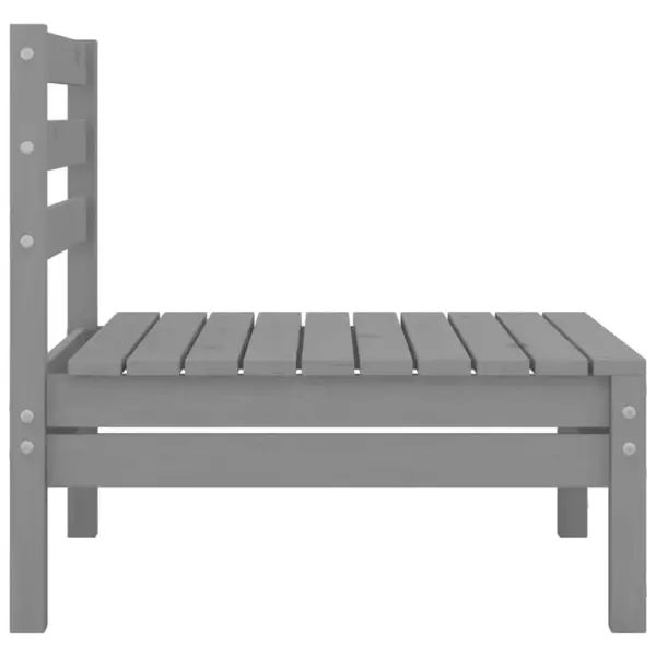 4-osaline aiadiivanikomplekt, hall männipuidust, modulaarne - 9
