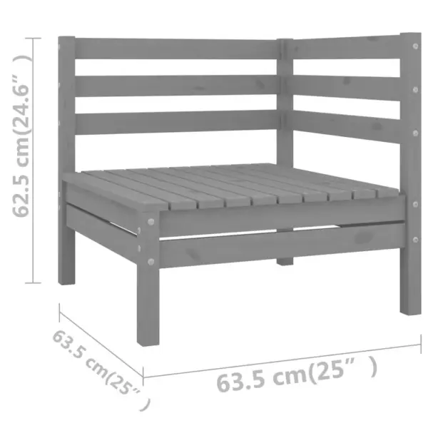 4-osaline aiadiivanikomplekt, hall männipuidust, modulaarne - 10