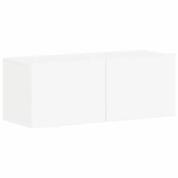 4-osaline seinale kinnitatav telerikappide komplekt, valge tehispuit, 2 x 80 x 30 x 30 cm ja 2 x 30,5 x 30 x 90 cm – 6