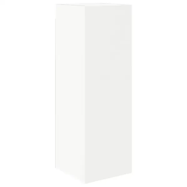 4-osaline seinale kinnitatav telerikappide komplekt, valge tehispuit, 2 x 80 x 30 x 30 cm ja 2 x 30,5 x 30 x 90 cm – 8