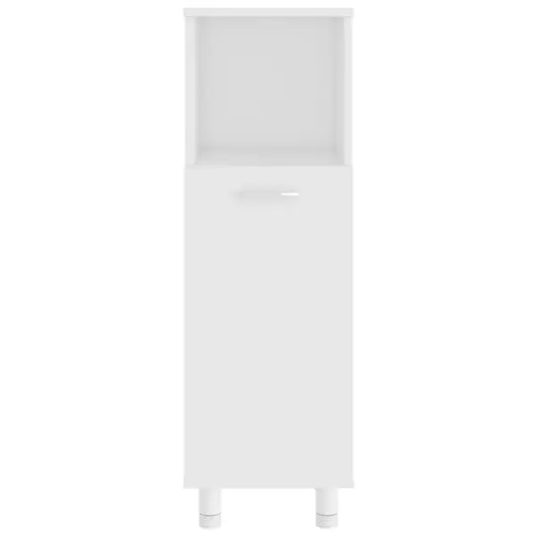 4-osaline valge vannitoamööbli komplekt peeglikapi ja valamukapiga, tehispuit – 8