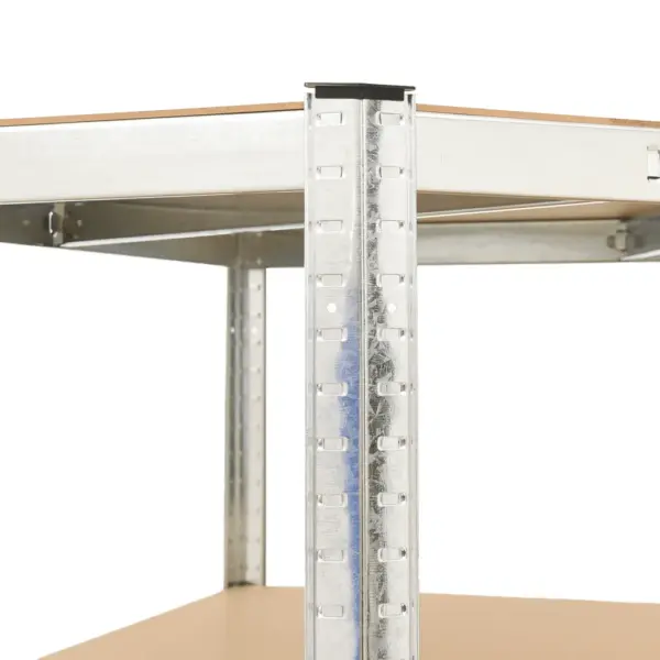 4-riiuliga nurgariiul kodu ja äripindadele, hõbedane, tsingitud teras ja tehispuit, 75 x 75 x 160 cm – 7