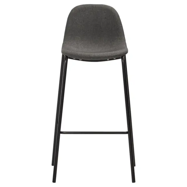 5-osaline baarikomplekt musta laua ja tumehallide kangast toolidega, laud 60 x 60 x 111 cm – 8