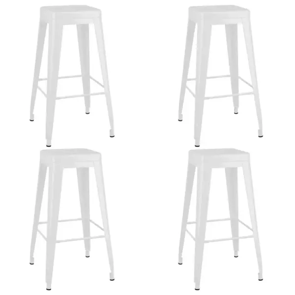 5-osaline baarikomplekt musta MDF-baarilauaga ja valgete metallpukkidega – 6