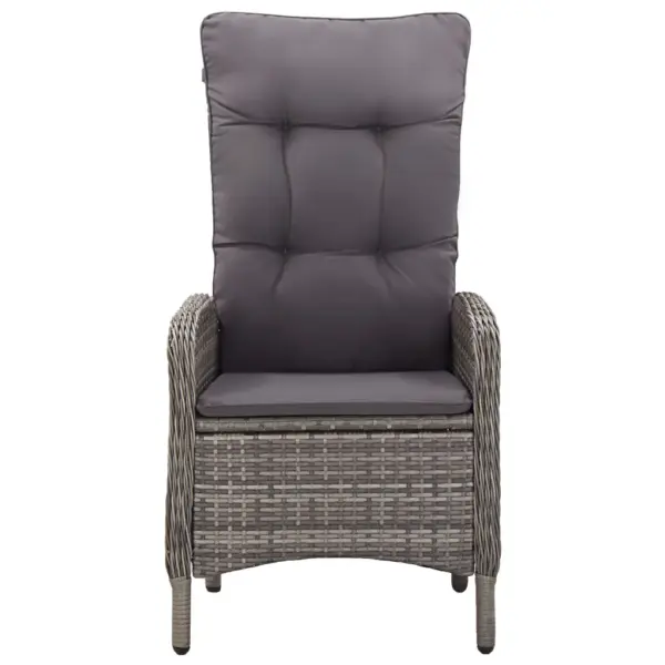 5-osaline hall polürotangist aiamööbli bistrookomplekt, Ø80 cm laud – 4