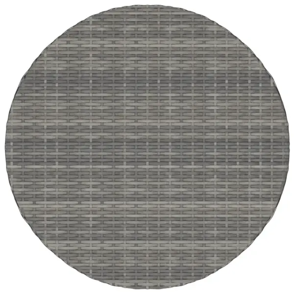 5-osaline lehvikukujuline aiadiivanikomplekt patjadega, hall polürotang, laud 70 x 73 cm – 8