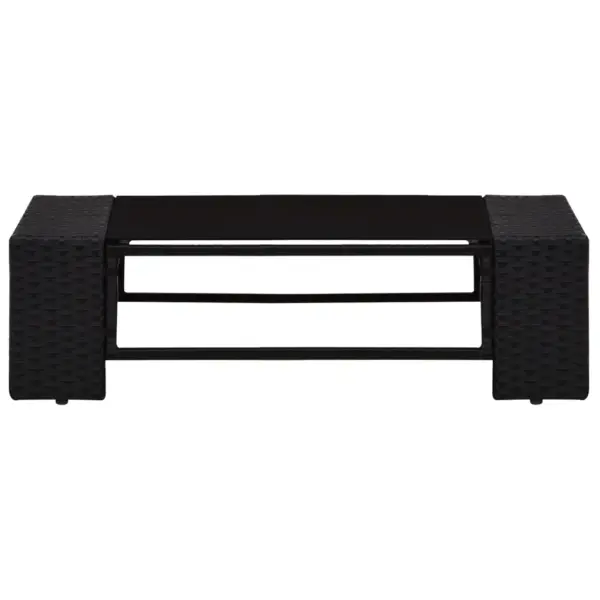 5-osaline must polürotangist aiamööbli komplekt kohvilaua ja patjadega – 4