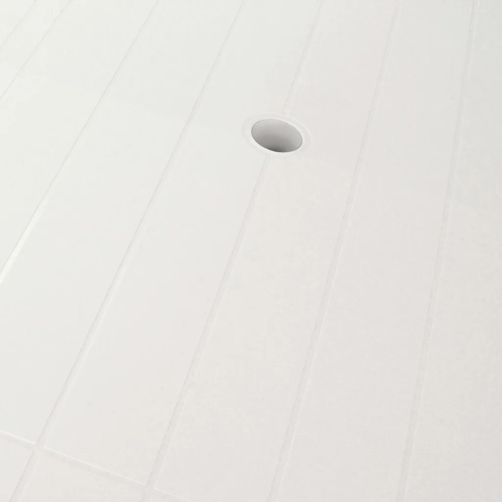 5-osaline aiamööbli komplekt kokkupandavate toolidega, päevavarju avaga plastlaud, valge, laud 126 x 76 cm