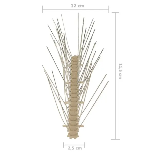 5-realine linnupiikide komplekt, plast ja roostevaba teras, 3 m, 6 tk – 7