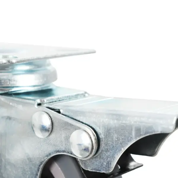 Hallid 50 mm termoplastilisest kummist pöörlevad rattad, 8 tk, 4 piduritega – 5