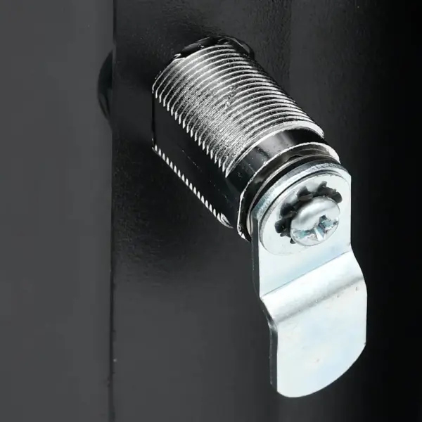 6U seinale paigaldatav 19-tolline võrgukapp, IP20, must, lukustatava klaasuksega, 600 x 450 x 350 mm – 5