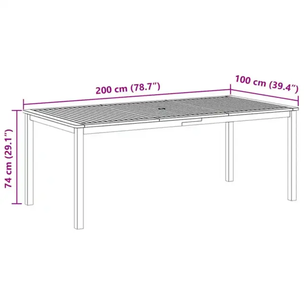 7-osaline aiamööbli komplekt akaatsiapuidust lauaga, hall PE-rotang – 9
