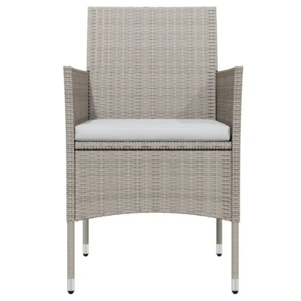 7-osaline aiamööbli komplekt patjadega, beež ja must, PE-rotang, klaasist lauaplaadiga laud 200 x 100 cm – 4